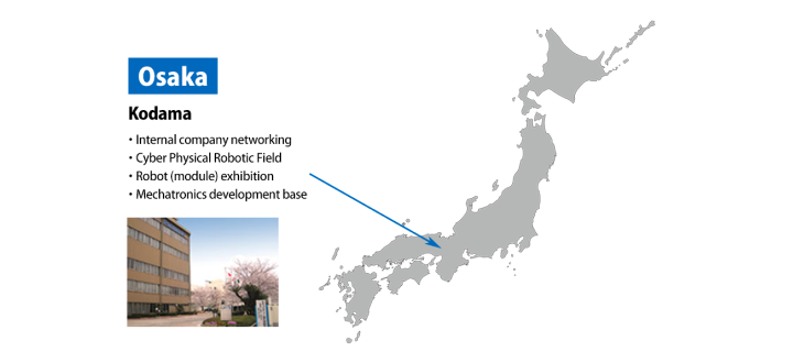 Image of locations：Osaka location (Kadoma) and Tokyo location (Shiodome Hamarikyu)