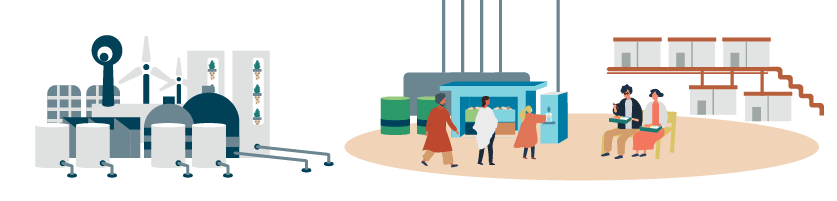 環境危機が拡大し、地下都市と宇宙でAIによる資源最適化が進む